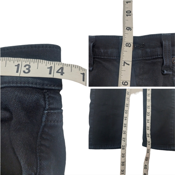 Rag & Bone Tattered Black Distressed Stretchy Jeans. Size 25 - Picture 12 of 12